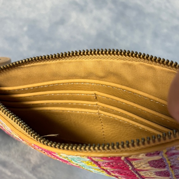 Joy Susan Colorful Woven Clutch with Tan Accents - Picture 5 of 10